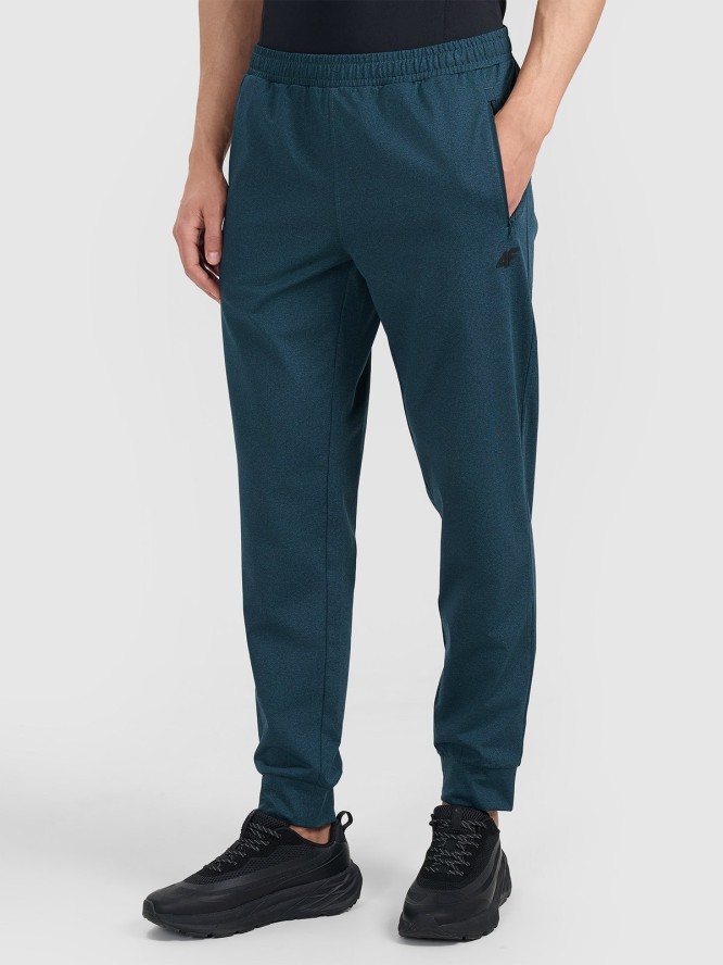 4F Spodnie treningowe szybkoschnące męskie - granatowe L