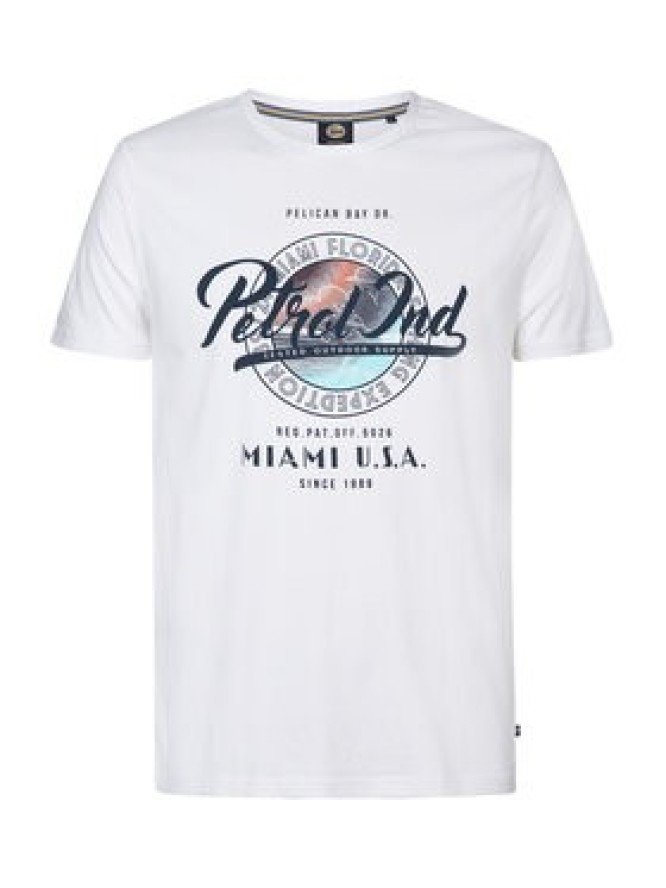 Petrol Industries T-Shirt M-1050-TSR602 Biały Regular Fit