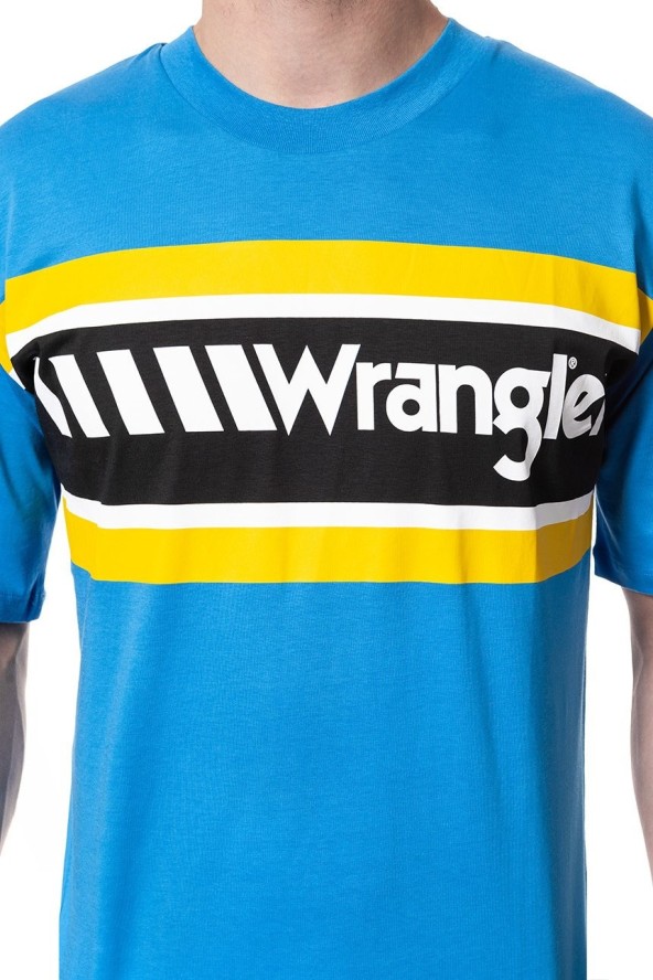 WRANGLER T SHIRT B&Y OVERSIZED T MEDITERRANEAN BLUE W7C44GHBR 112131691