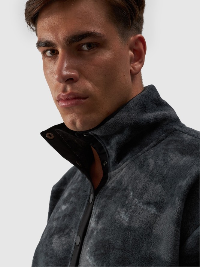 4F Polar ze stójką oversize męski - multikolor XL