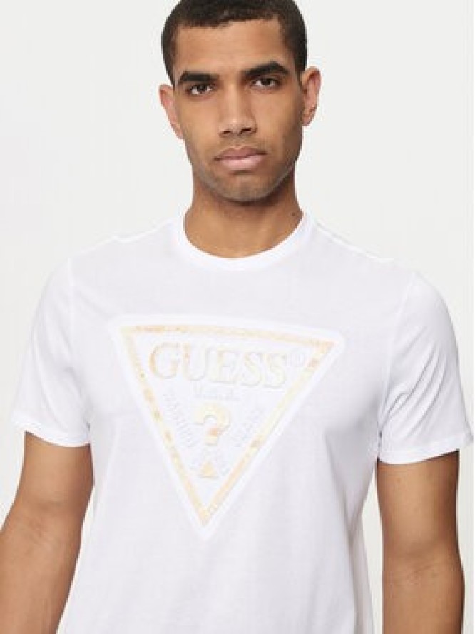 Guess T-Shirt M4YI86 K9RM1 Biały Slim Fit