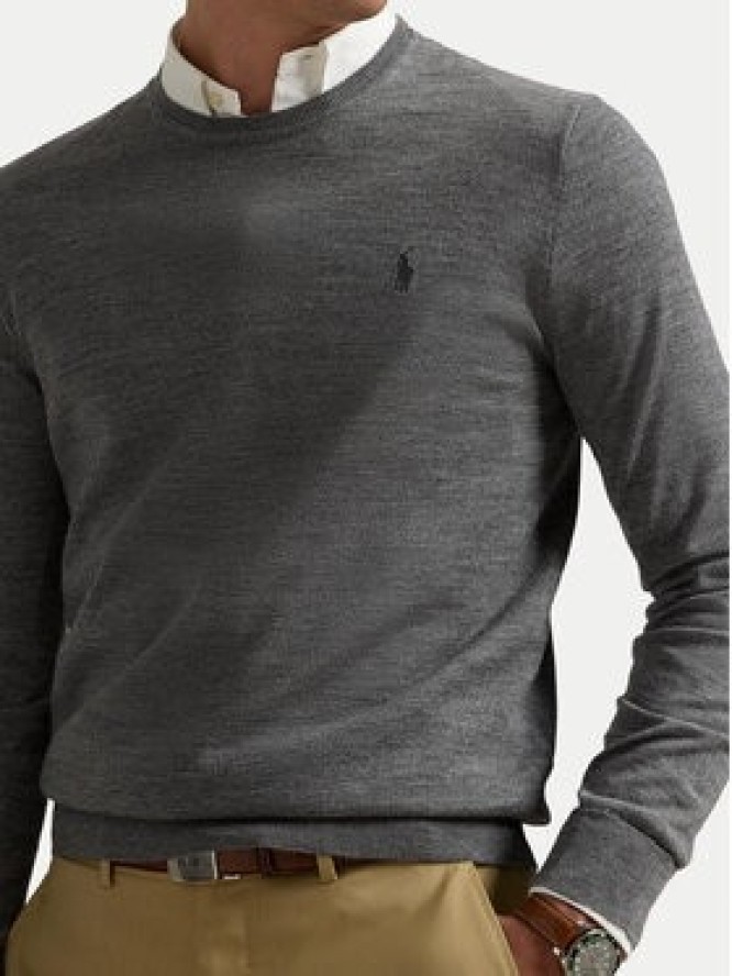Polo Ralph Lauren Sweter 710946143002 Szary Slim Fit