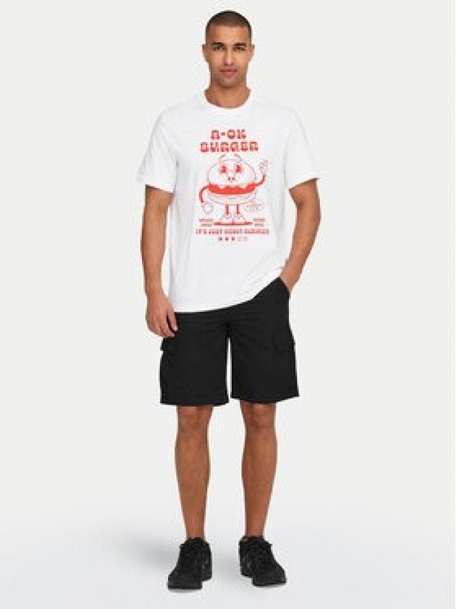 Only & Sons Szorty materiałowe Loc Cargo 22029214 Czarny Regular Fit