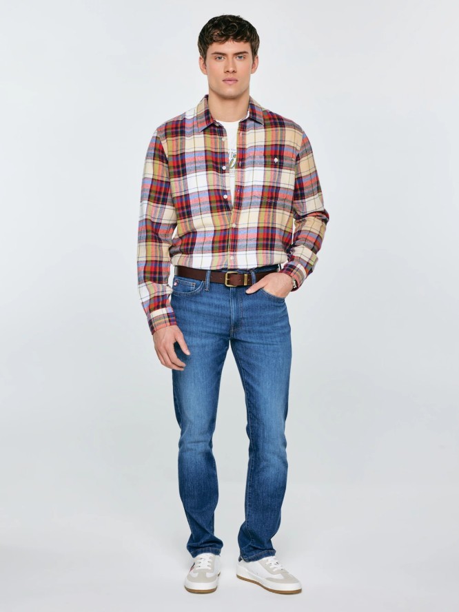 Koszula męska flanelowa wielokolorowa Flaneno 603