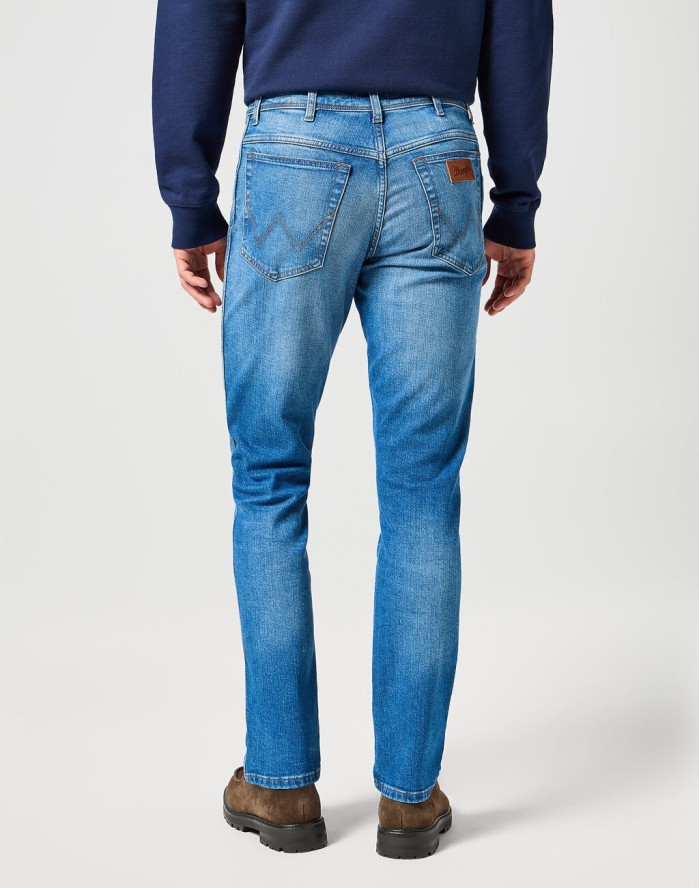 WRANGLER TEXAS SLIM MĘSKIE SPODNIE JEANSOWE JEANSY DŻINSY PRAIRIE BLUE 112356813 W12S017441