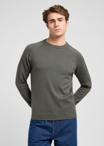 MESKI SWETER LEE CLEAN RAGLAN SWEATER OLIVE GRAY 112370537