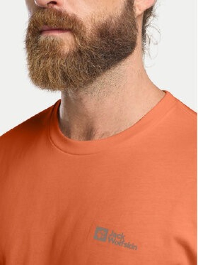 Jack Wolfskin T-Shirt Essential 1808382 Pomarańczowy Regular Fit