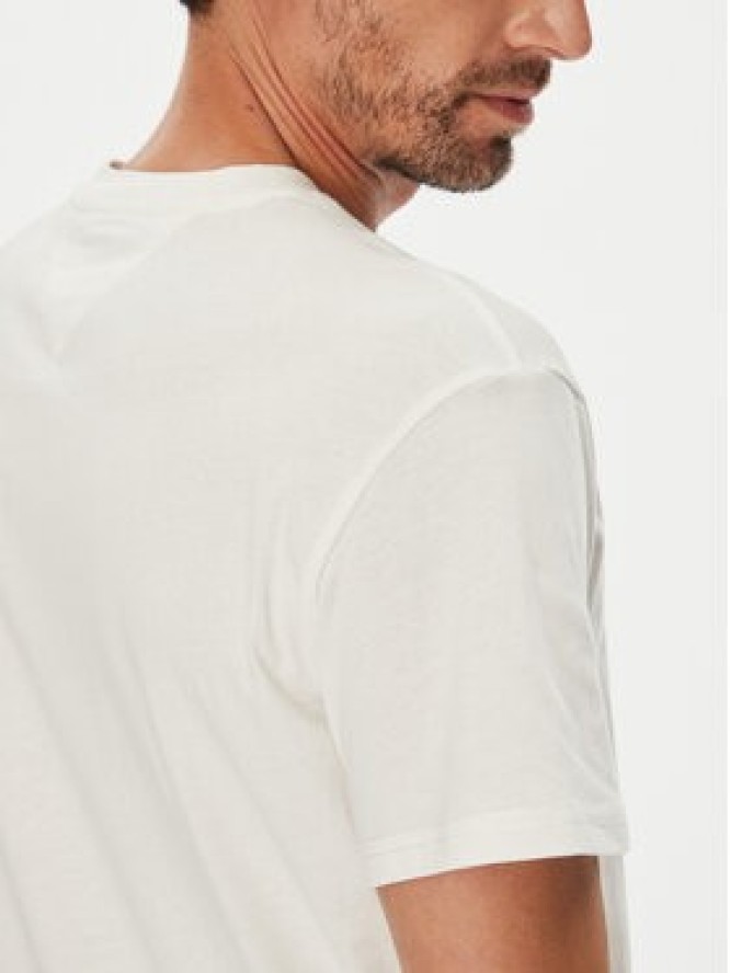 Tommy Jeans T-Shirt Linear Chest DM0DM21780 Écru Slim Fit