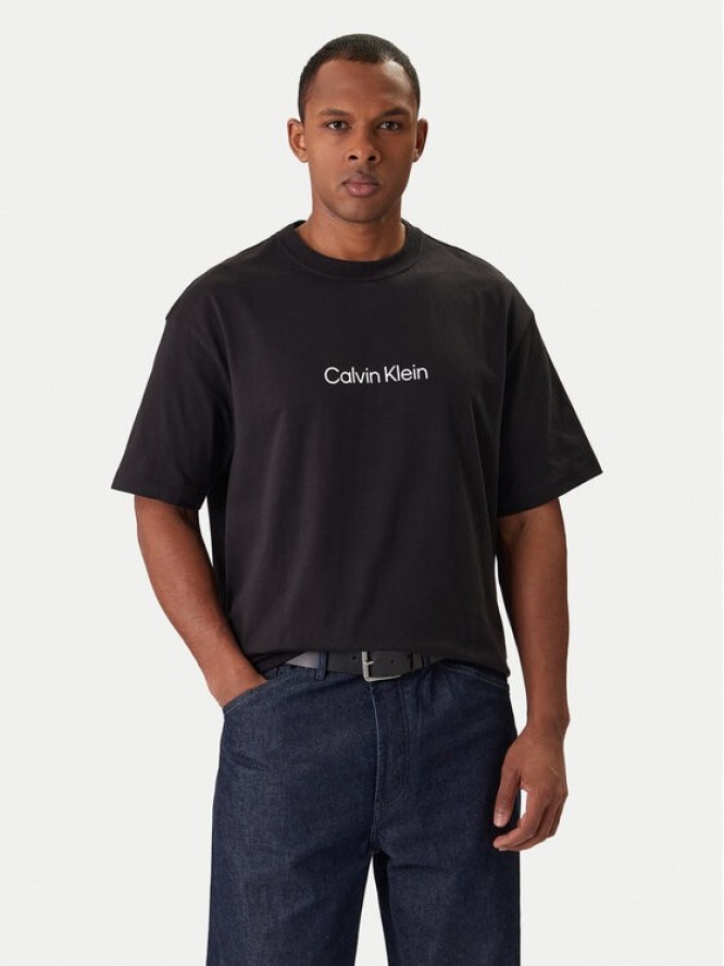 Calvin Klein T-Shirt LV040HM228 Czarny Relaxed Fit