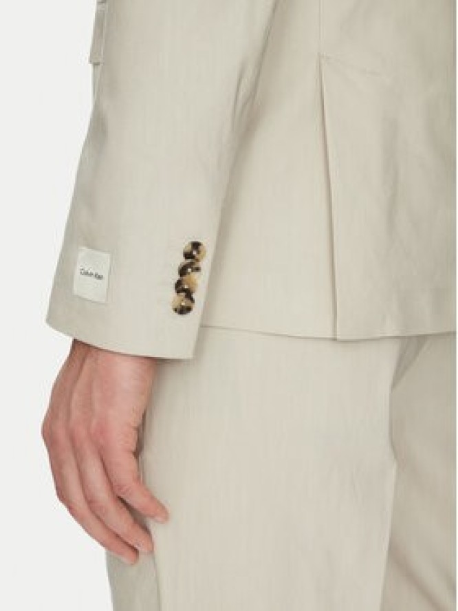 Calvin Klein Marynarka K10K114388 Beżowy Slim Fit