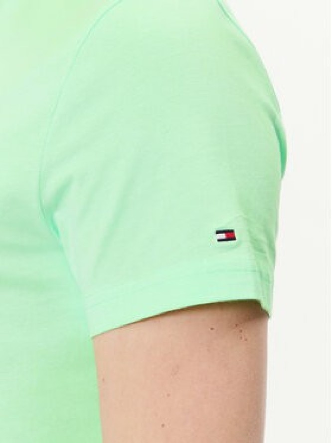 Tommy Hilfiger T-Shirt Logo MW0MW11797 Zielony Slim Fit