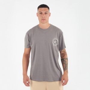 T-shirt męski z bawełny TRAVELER ciemnoszary