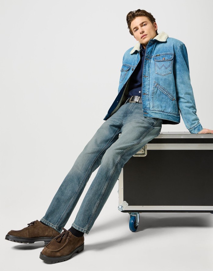 WRANGLER MĘSKIE SPODNIE JEANSOWE GREENSBORO SAGE WASH 112357417 W15Q008821