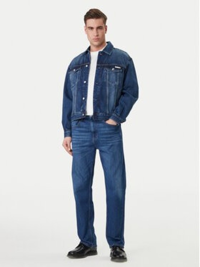 Calvin Klein Jeans Kurtka jeansowa 90s LV04RF705G Granatowy Regular Fit