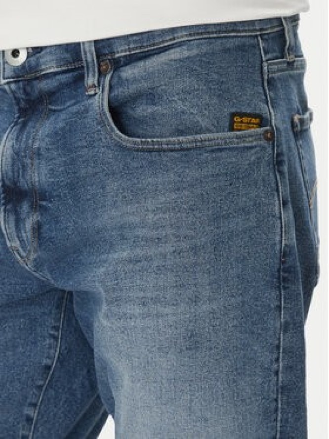 G-Star Raw Szorty jeansowe 3301 D10481 D634 H096 Niebieski Slim Fit