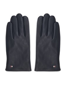 Tommy Hilfiger Rękawiczki Męskie Essential Flag Leather Gloves AM0AM11482 Granatowy