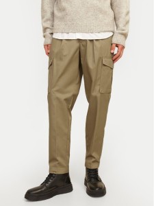 Jack & Jones Spodnie materiałowe Bill 12247358 Brązowy Tapered Fit