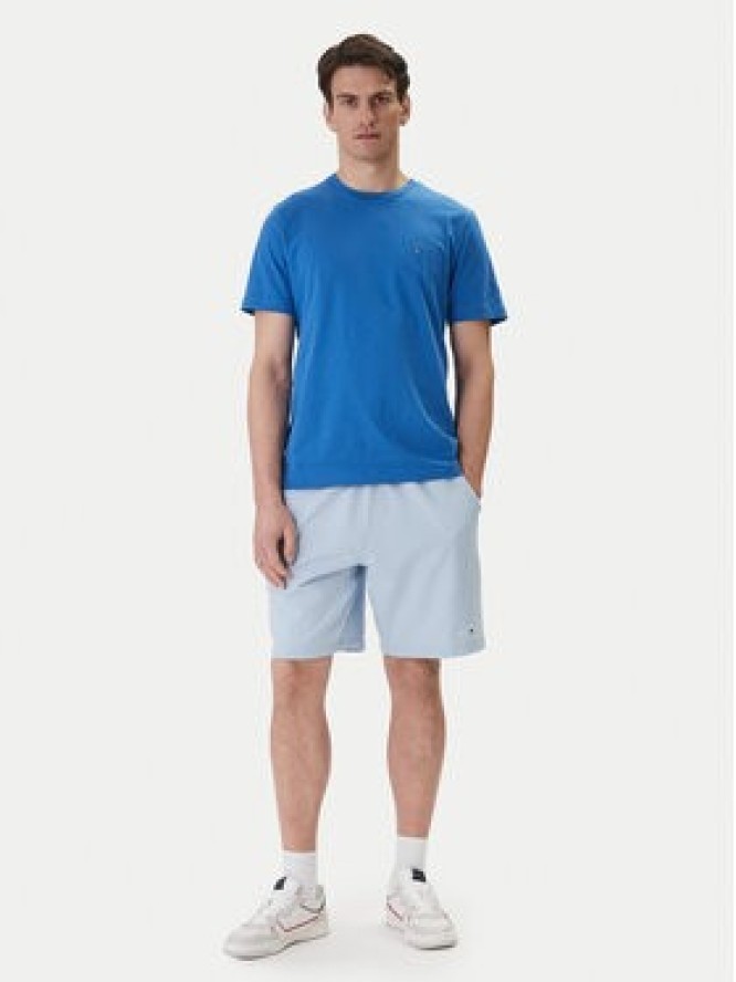 Tommy Hilfiger Szorty sportowe Logo MW0MW43068 Błękitny Regular Fit