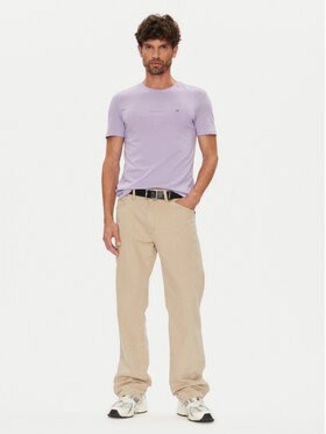 Tommy Jeans T-Shirt Jaspe DM0DM20363 Fioletowy Slim Fit