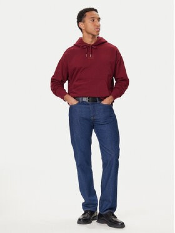 Calvin Klein Bluza LV14LD225G Bordowy Regular Fit