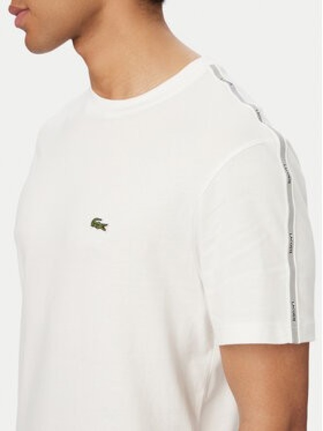 Lacoste T-Shirt TH0888 Biały Regular Fit
