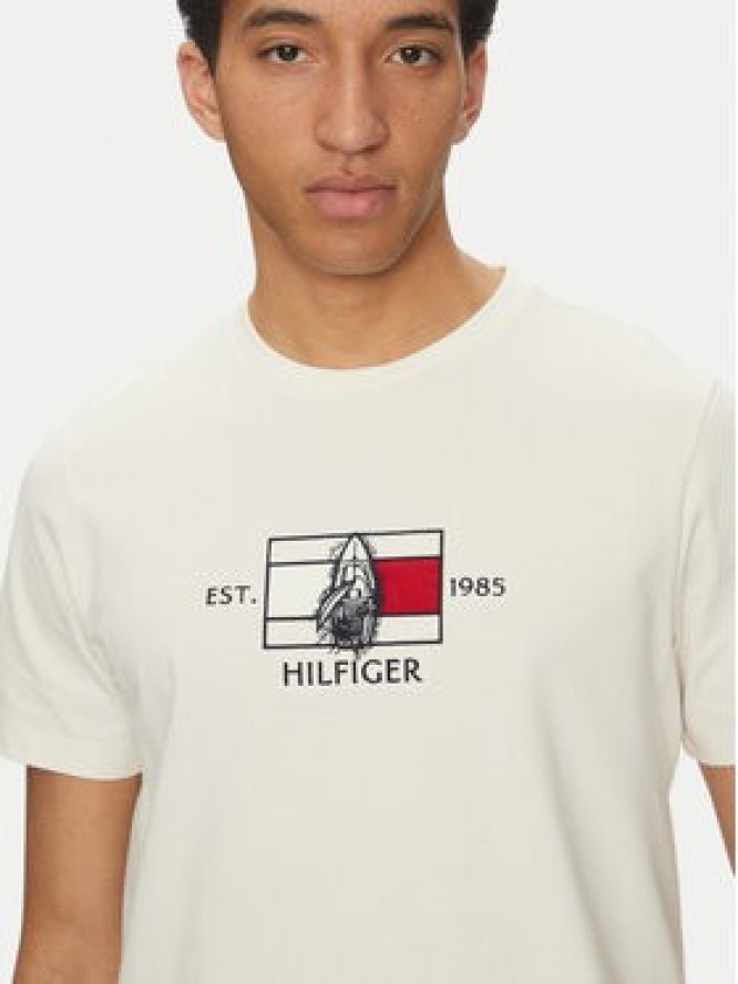 Tommy Hilfiger T-Shirt Sailing MW0MW38628 Écru Regular Fit