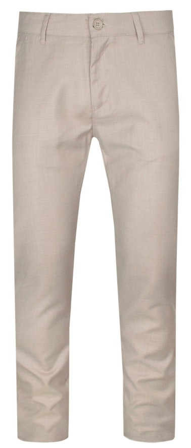 Spodnie Męskie, Chinosy Beżowe, Jednokolorowe, Lekkie -RIGON