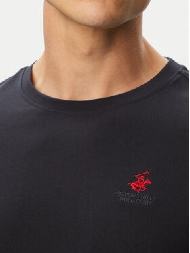 Beverly Hills Polo Club T-Shirt P-SS26M-TS41740 Granatowy Regular Fit