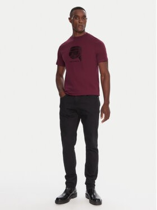 KARL LAGERFELD T-Shirt 755032 554221 Bordowy Regular Fit