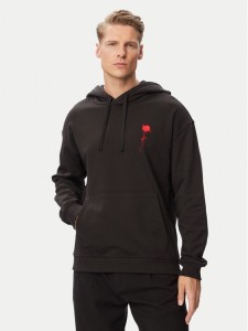 HUGO Bluza Diflow 50574451 Czarny Relaxed Fit