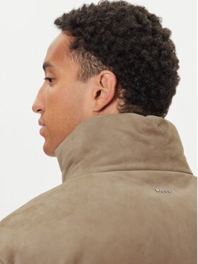 BOSS Kurtka skórzana Jocamp 50547546 Beżowy Relaxed Fit