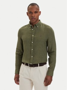 Tommy Hilfiger Koszula MW0MW41530 Zielony ciemny Regular Fit