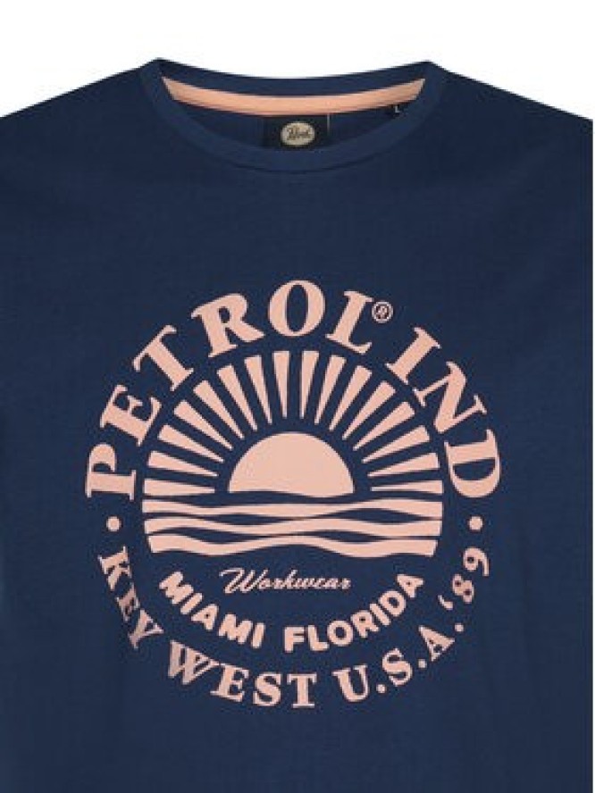 Petrol Industries T-Shirt M-1050-TSR127 Granatowy Regular Fit