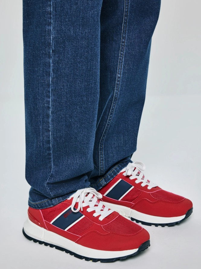 sneakersy męskie czerwone tt174255 603