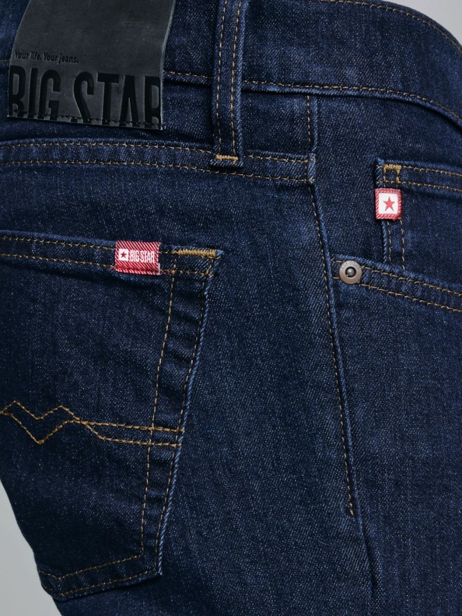 Jeansy męskie dopasowane granatowe Terry 556