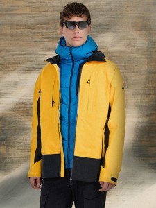 4F Kurtka puchowa trekkingowa z wypełnieniem Primaloft Silver męska - granatowa XL