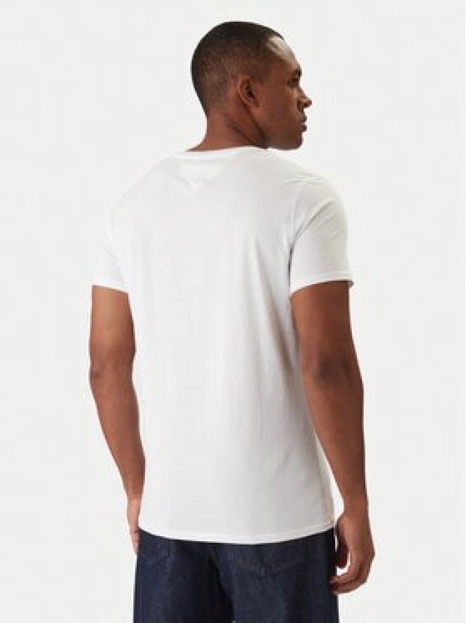 Tommy Jeans T-Shirt DM0DM04411 Biały Slim Fit