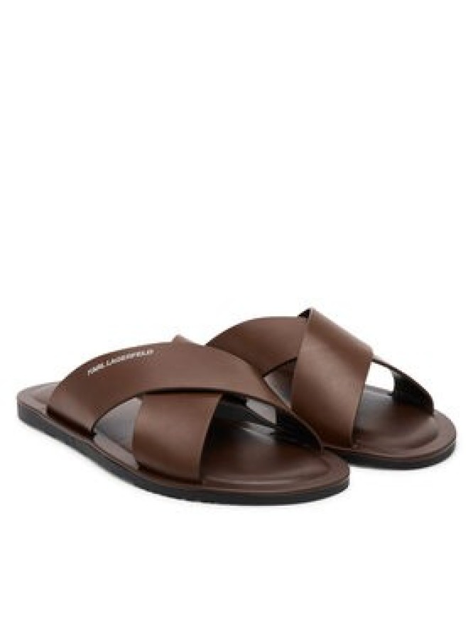 KARL LAGERFELD Klapki Kastor III KL70214 Brązowy