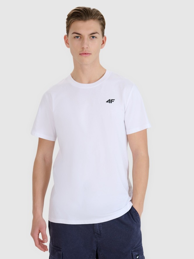 4F T-shirt regular gładki męski (2-pack) - multikolor L