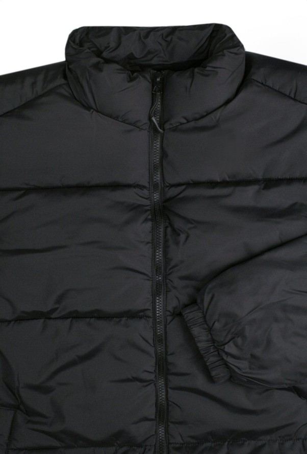 Delikatnie Ocieplona Kurtka Jesienno-Zimowa - Brave Soul - Czarna