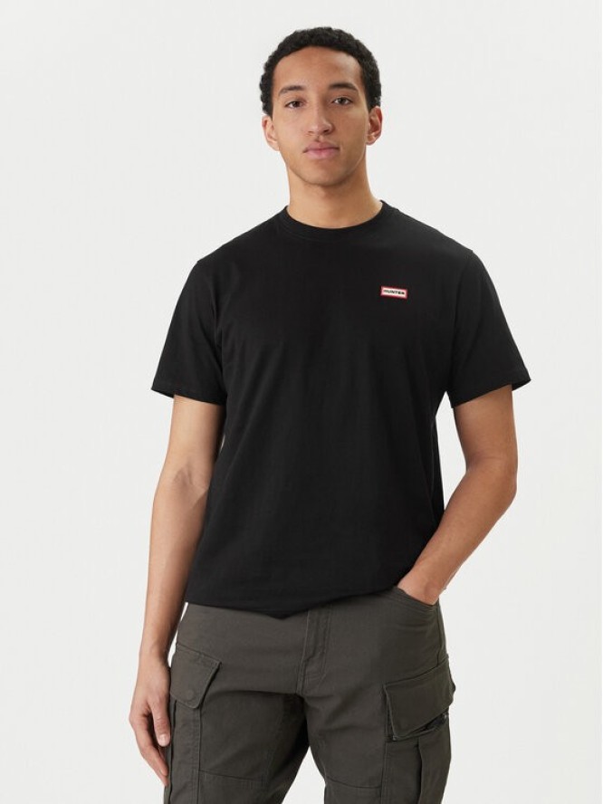 Hunter T-Shirt Essentials HARM0085252 Czarny Regular Fit