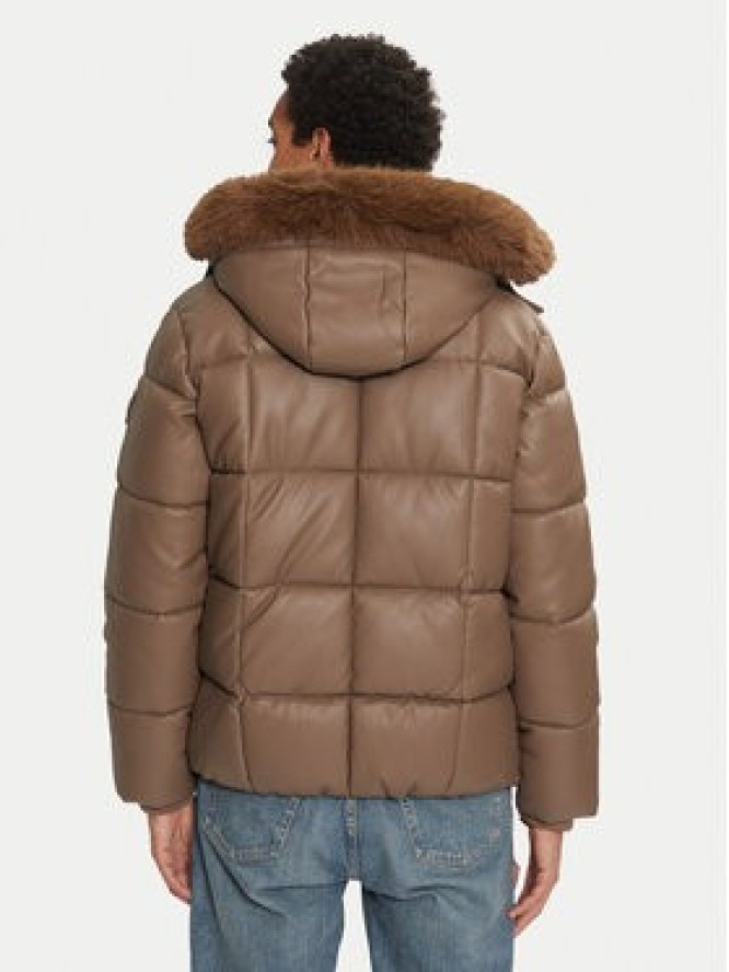 Guess Kurtka z imitacji skóry M4BL33 WGJB0 Brązowy Regular Fit