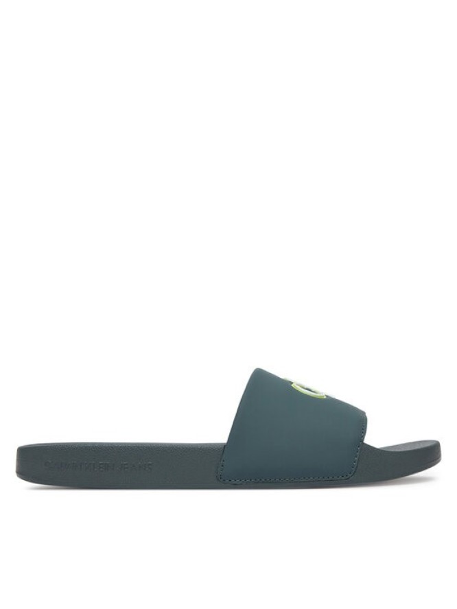Calvin Klein Jeans Klapki Slide Jelly Mono Pu YM0YM01281 Zielony