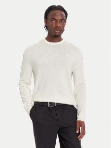 Calvin Klein Sweter LV04LB305G Écru Regular Fit