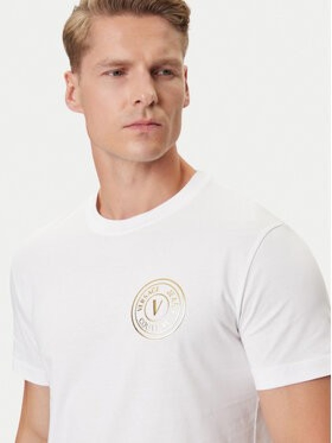 Versace Jeans Couture T-Shirt 79GAHT00 CJ00T Biały Regular Fit