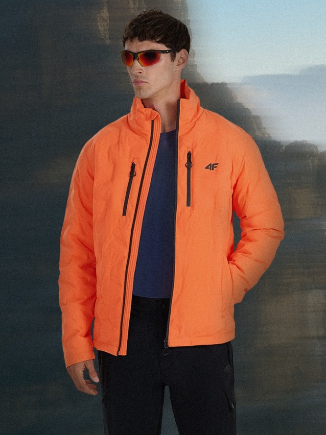 4F Kurtka puchowa trekkingowa z wypełnieniem syntetycznym męska - czerwona XXL