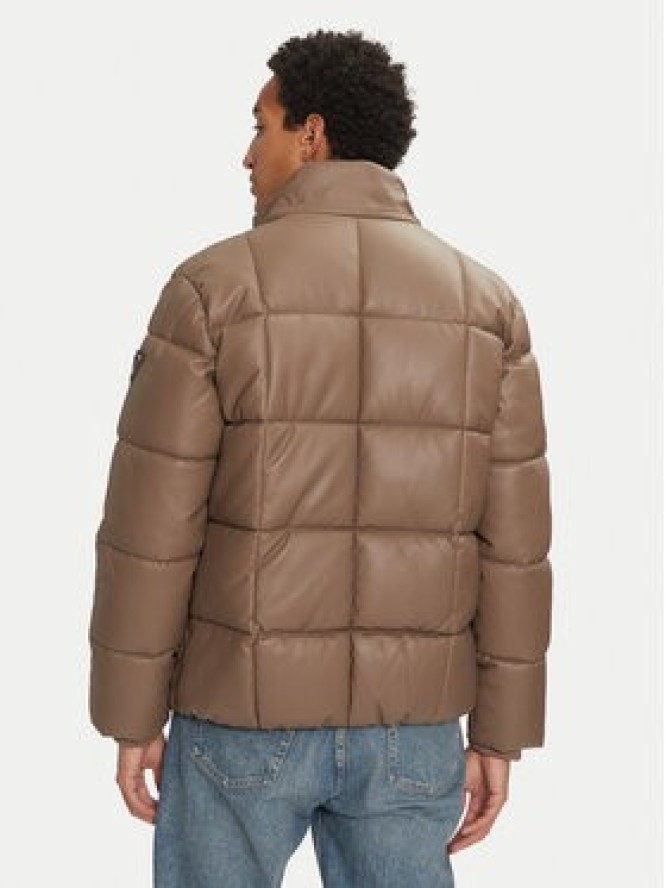 Guess Kurtka z imitacji skóry M4BL33 WGJB0 Brązowy Regular Fit