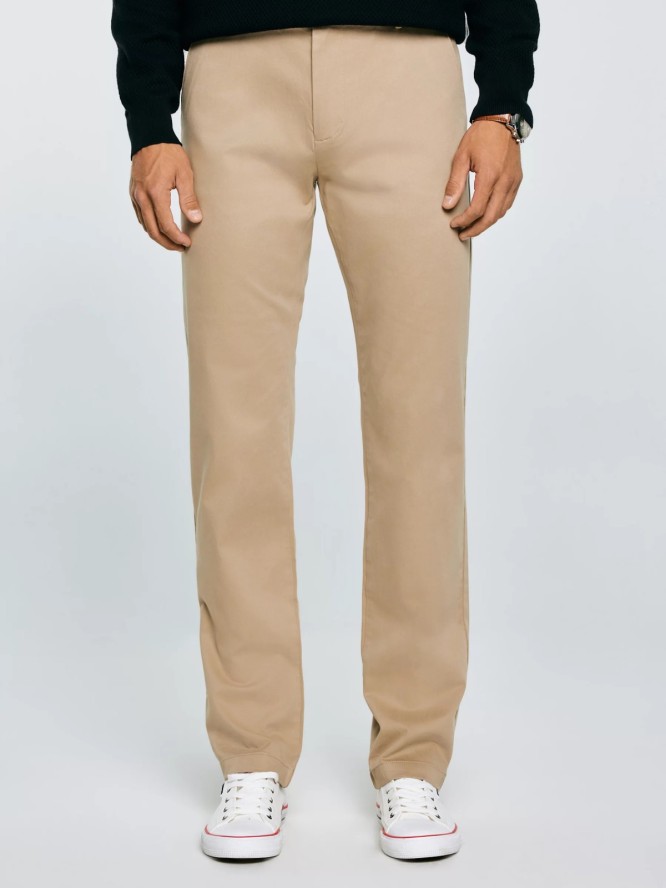 Spodnie męskie chinosy beżowe Trevor 801