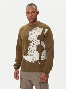 G-Star Raw Sweter Sprayed 89 D27772-D488 Zielony Relaxed Fit