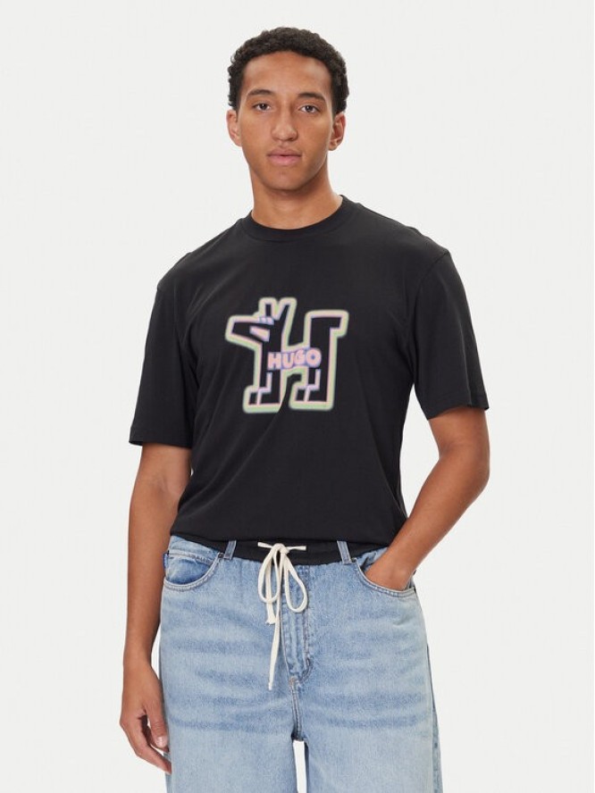 HUGO T-Shirt Nedirix 50549162 Czarny Regular Fit